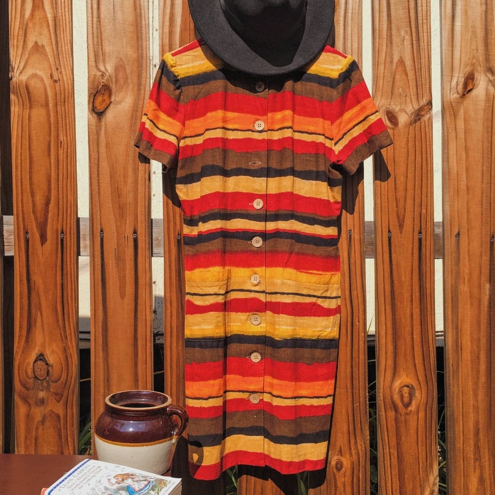 Positive Attitude Vintage Button Down Dress 8P